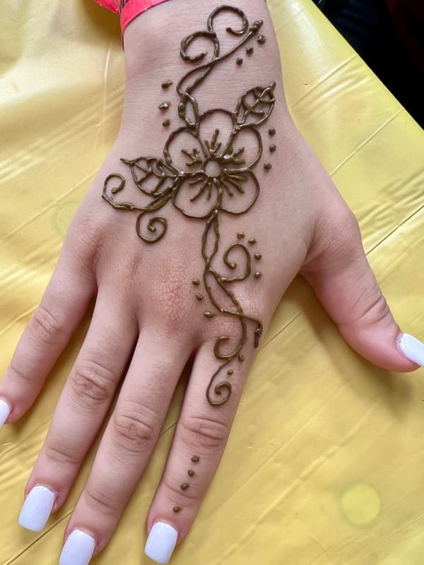 Intricate henna design